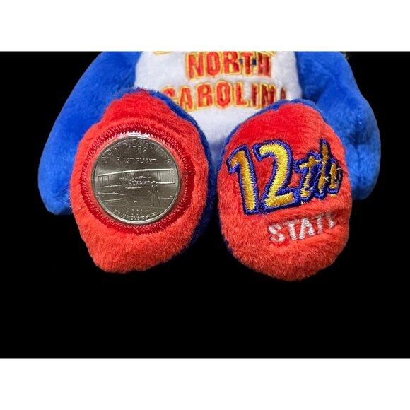 2001 Limited Treasures North Carolina State Quarter Coin Bean Bear Plush - Picture 3 of 5
